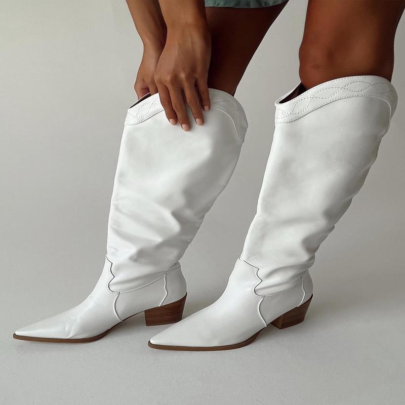 Orleans Western Boot White