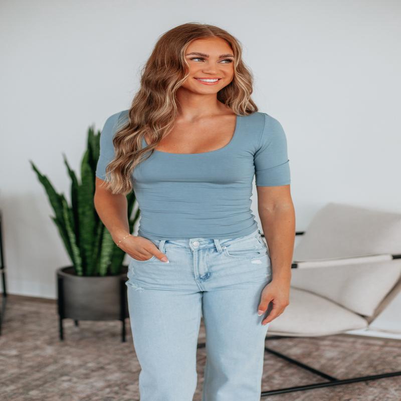 Spader Basic Top - Slate Blue