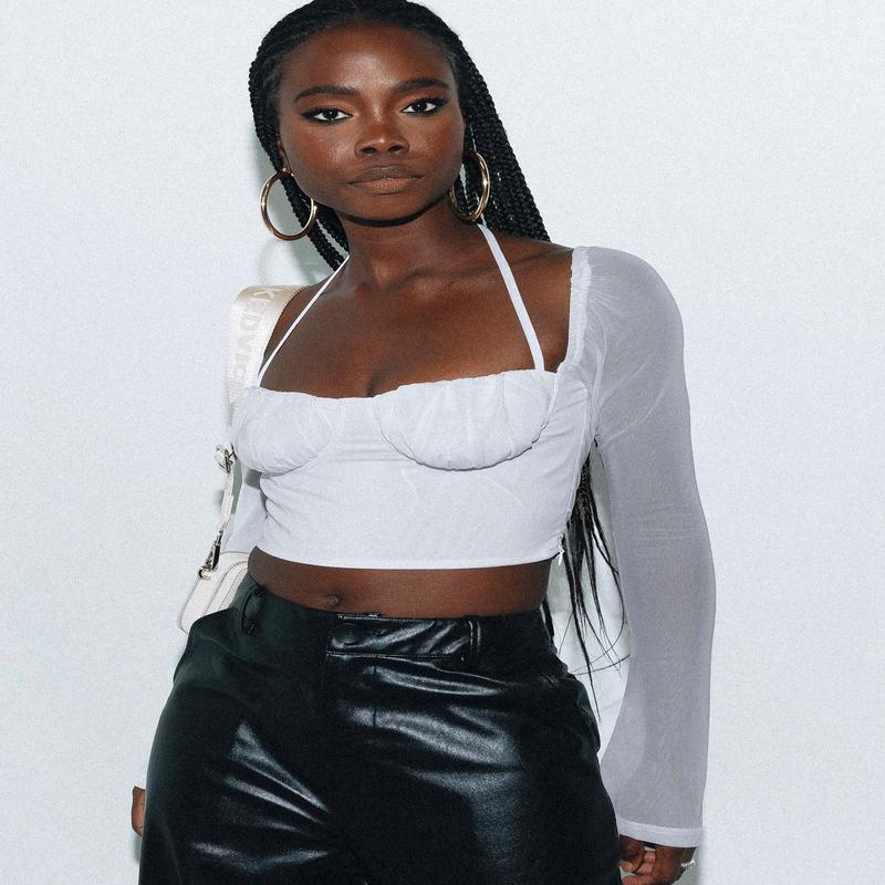 Capel Long Sleeve Top White