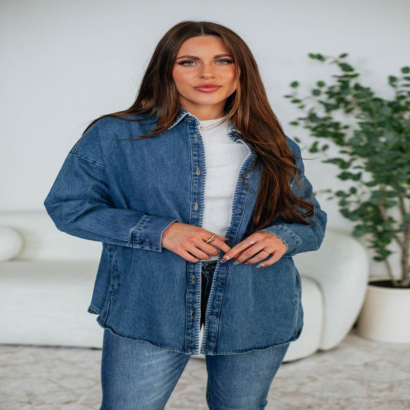 Debra Denim Shacket
