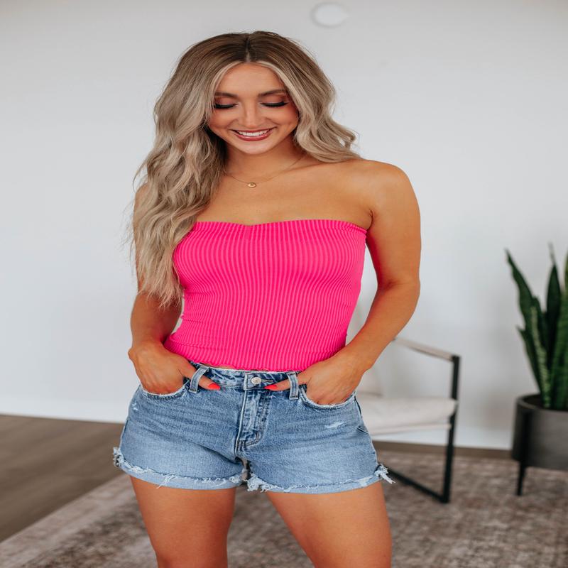 Casella Ribbed Top - Paradise Pink