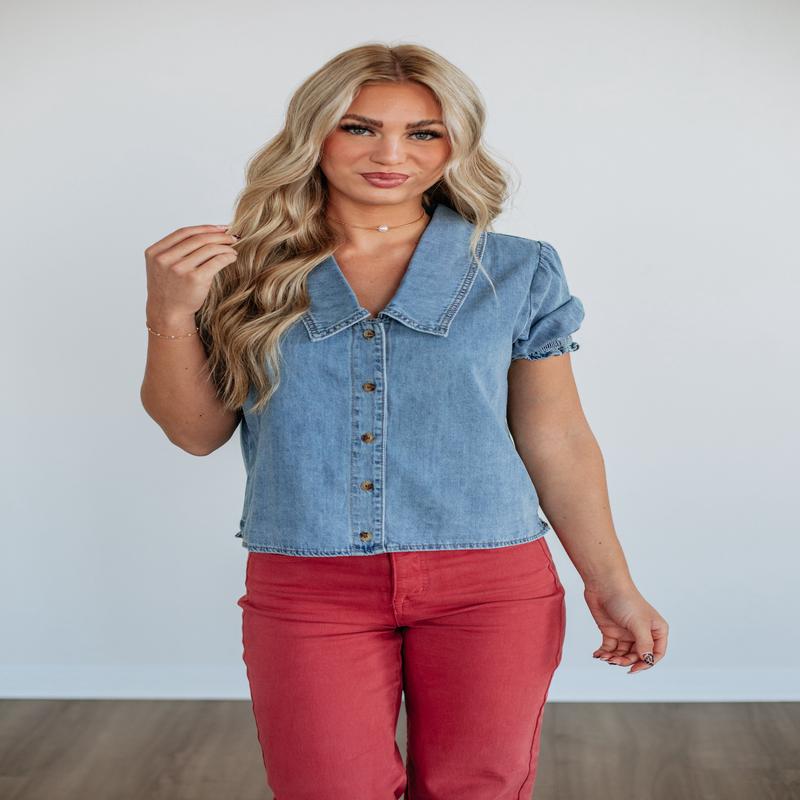 Hallea Denim Top