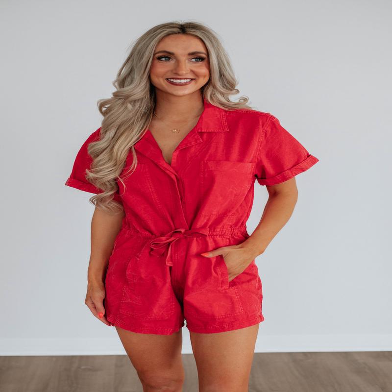 Lezley Denim Romper