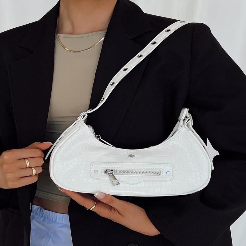 Peta & Jain Moto White Croc