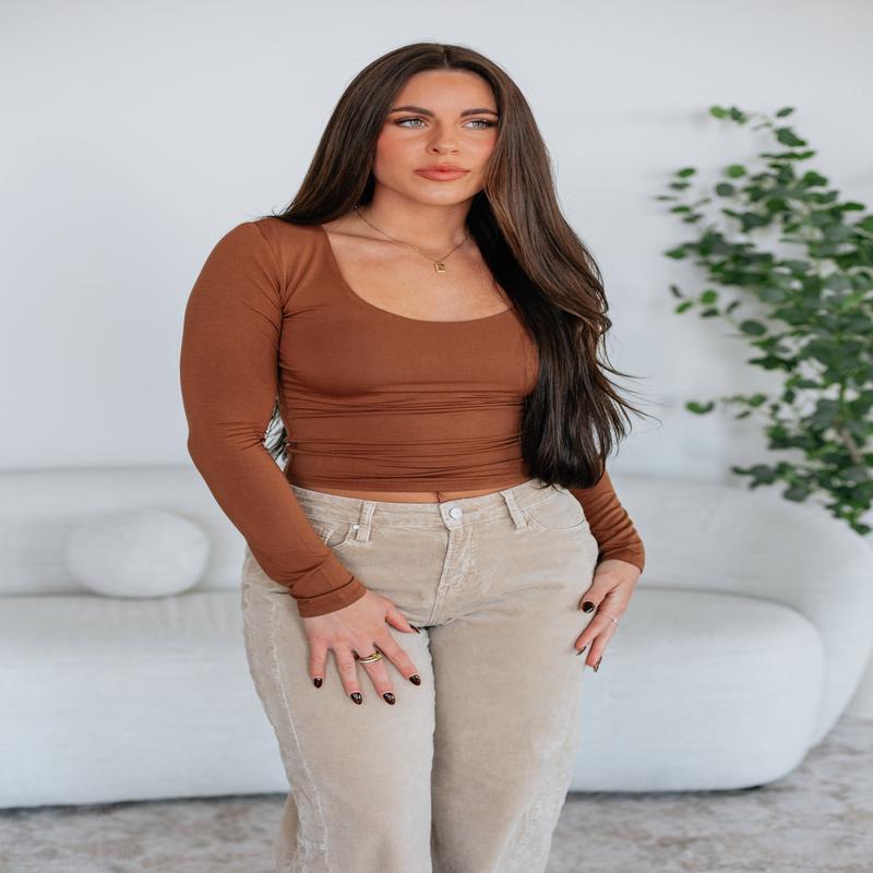 Shayla Basic Top - Cinnamon