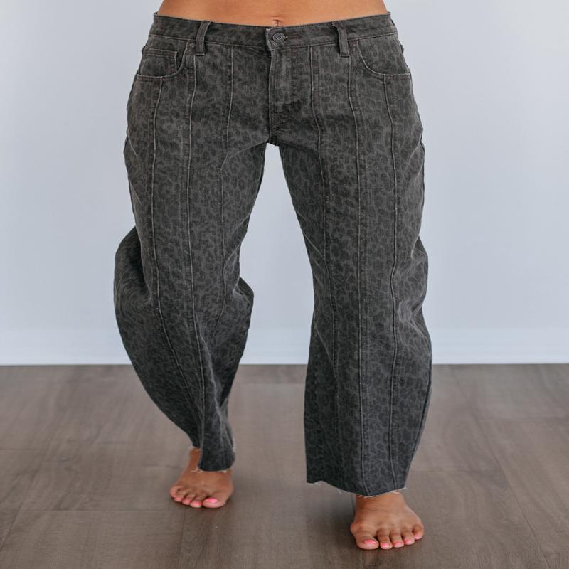 Sammie Hidden Jeans - Dark Cheetah