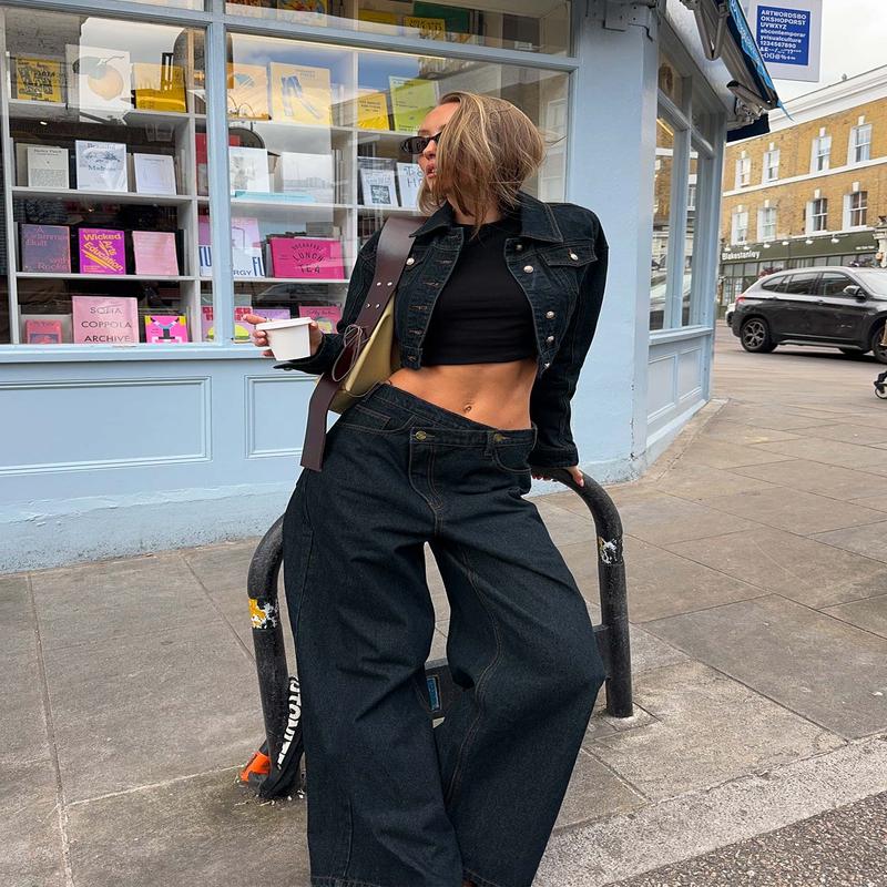 Blue Crush Low Rise Wide Leg Jeans Indigo