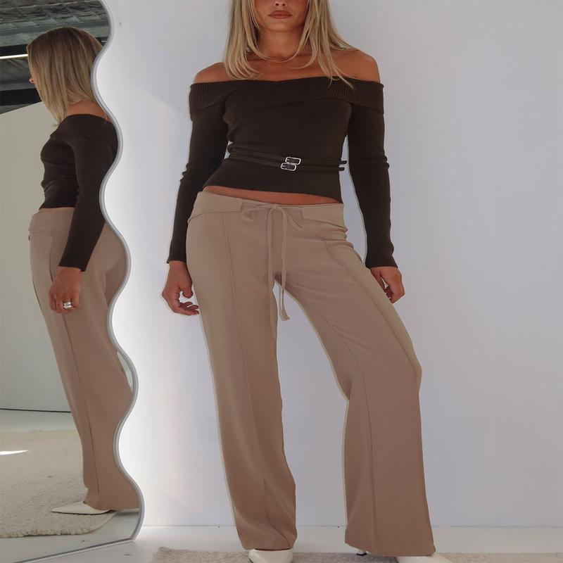 Narratives Wrap Tie Trouser Pant Taupe
