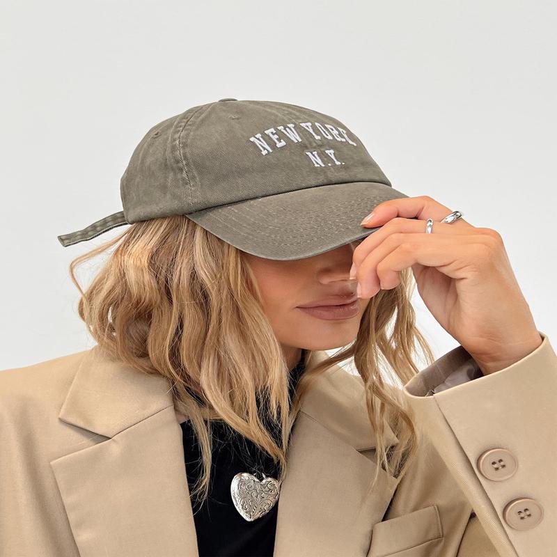 New York Dad Cap Grey