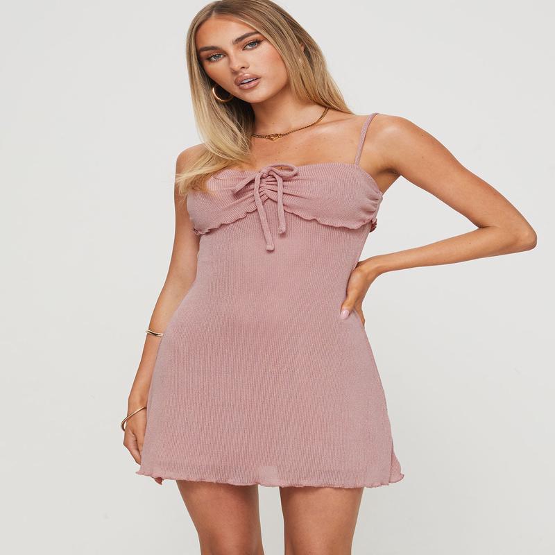Cipher Mini Dress Pink