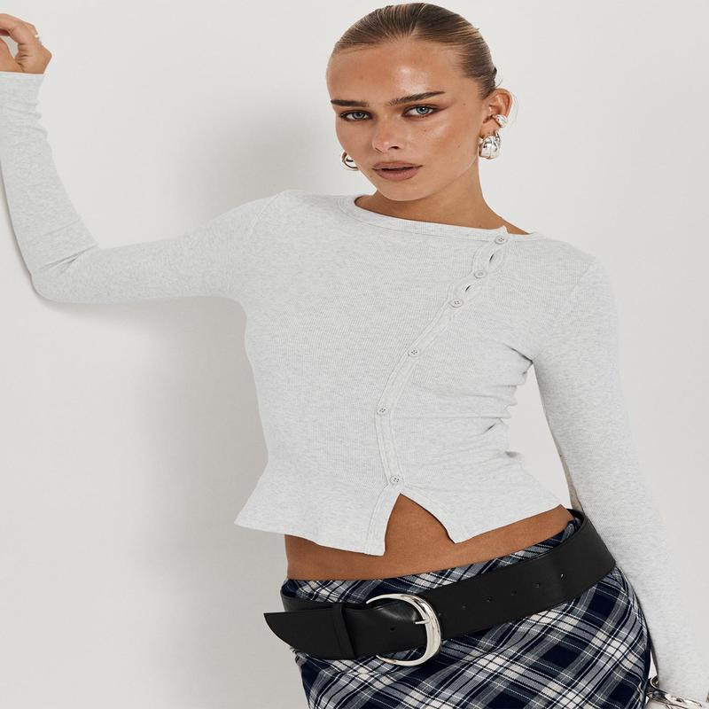 Passoni Long Sleeve Top Grey