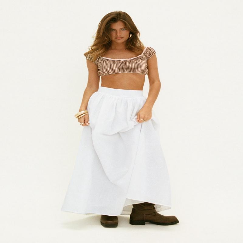 Valerio Maxi Skirt White