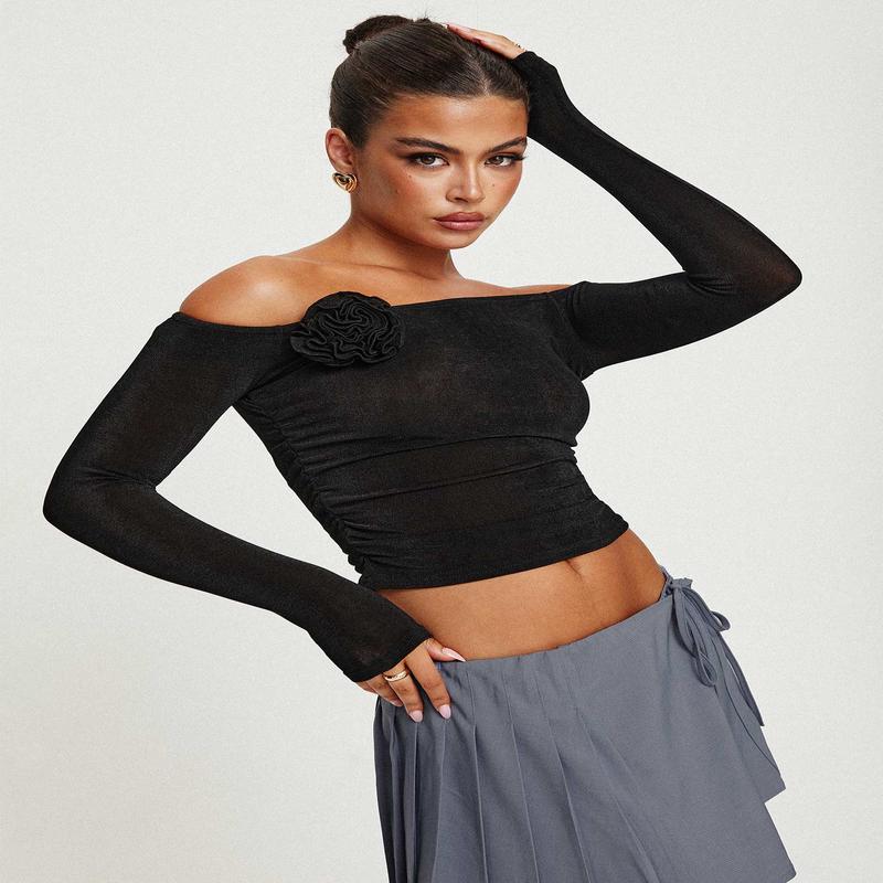 Simonetta Off The Shoulder Top Black