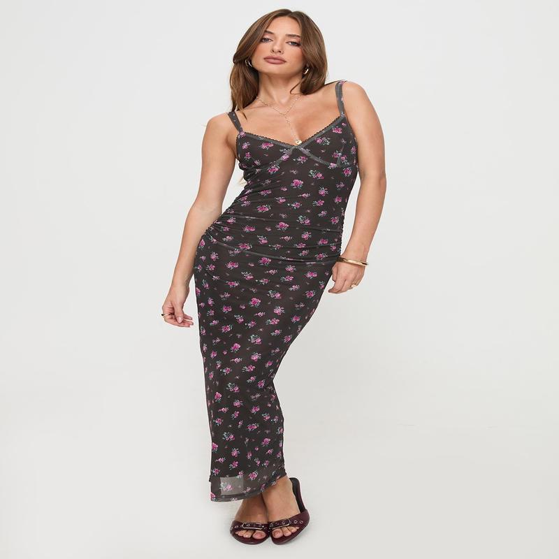 Cotter Maxi Dress Black Floral