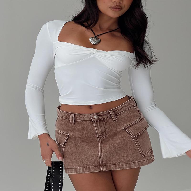 Clyne Long Sleeve Top White