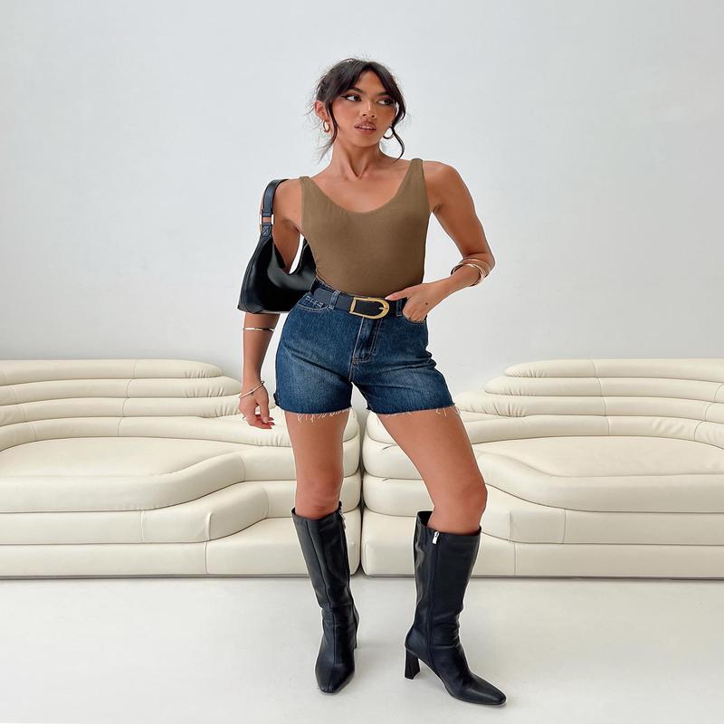 Impala Shorts Mid Wash Denim