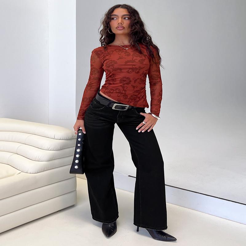 West End Girl Mid Rise Straight Leg Jeans Washed Black