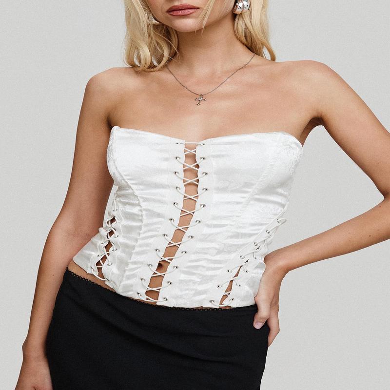 Mochi Corset Top White