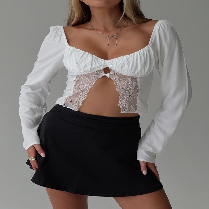 Kenzler Long Sleeve Top White