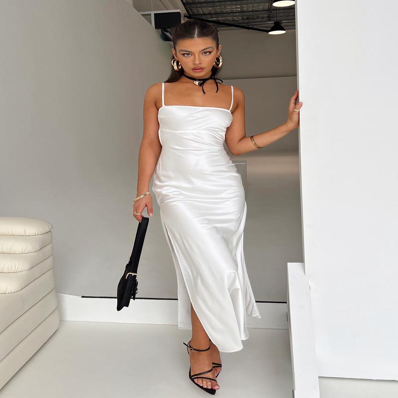 Leyana Midi Dress White