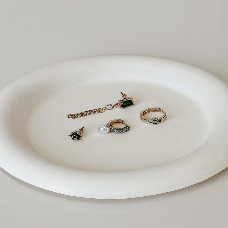 Athina Earring Pack Gold / Green