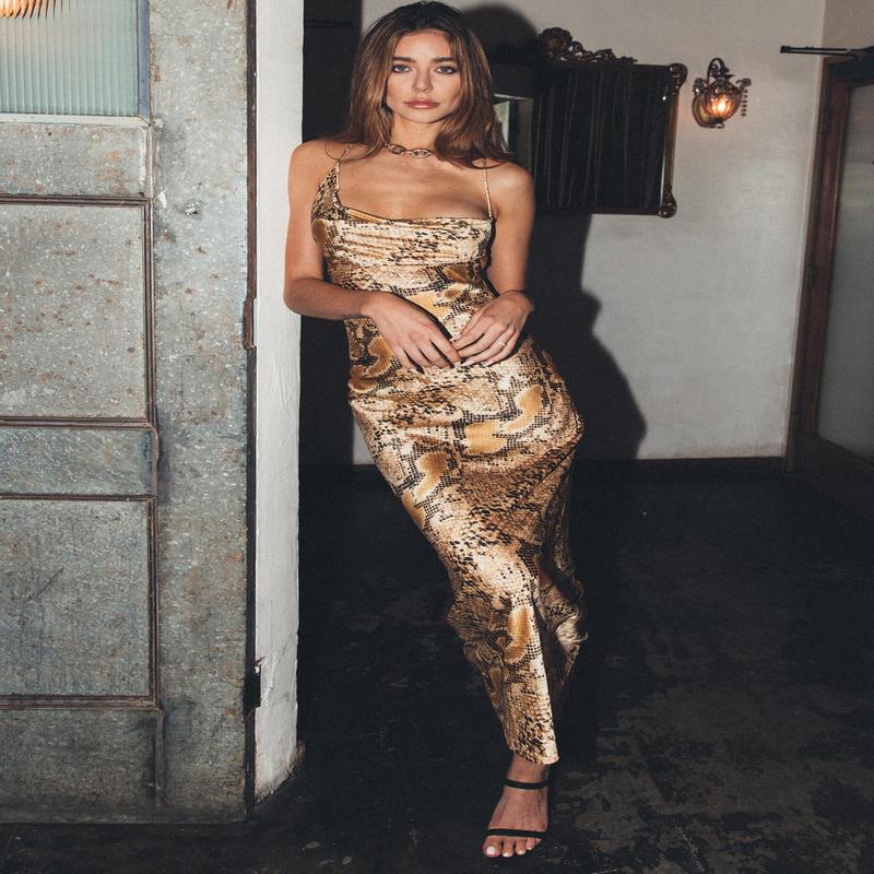 Jagger & Stone The Gina Snakeskin Midi Dress