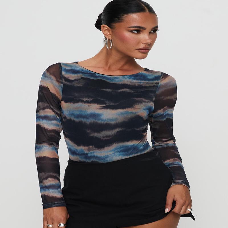 Agate Long Sleeve Bodysuit Multi