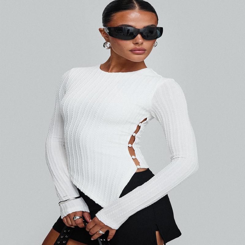 Yulkie Long Sleeve Top White
