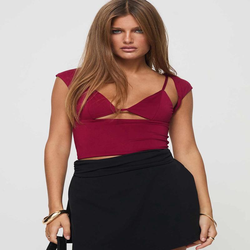 Bolden Top Burgundy