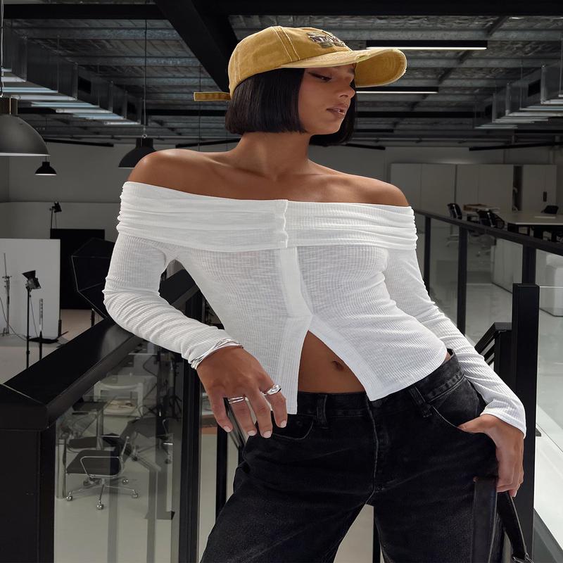 Victorea Off Shoulder Top White