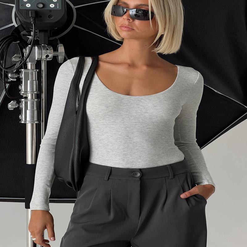 Greener Long Sleeve Bodysuit Grey