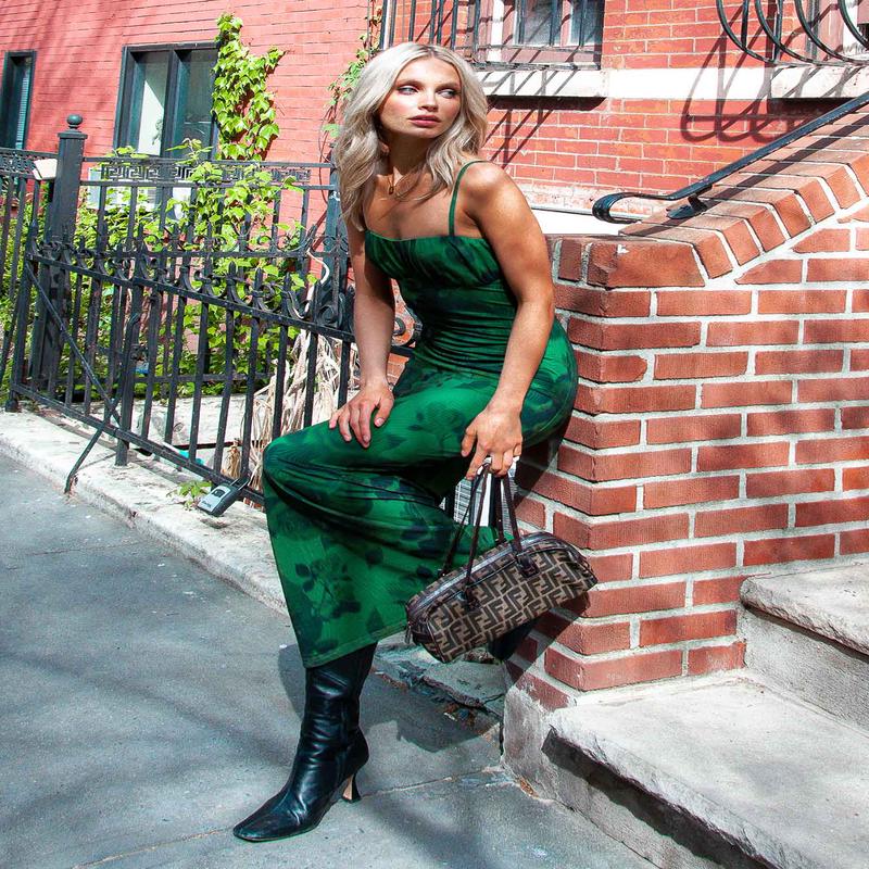 JGR & STN Thorne Maxi Dress Green