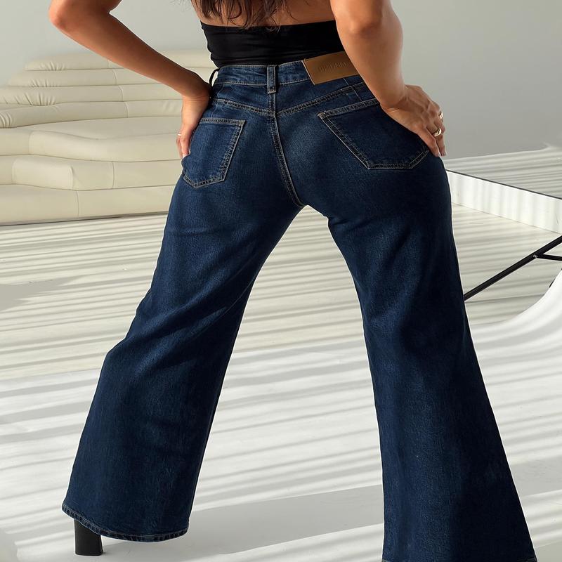 Thearlie High Rise Flared Jeans Dark Wash