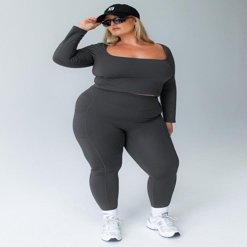 Unstoppable Activewear 7/8 Leggings Grey Curve