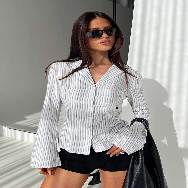Myers Stripe Top White
