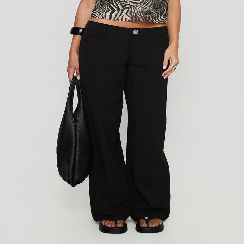 Vendi Low Rise Pant Black