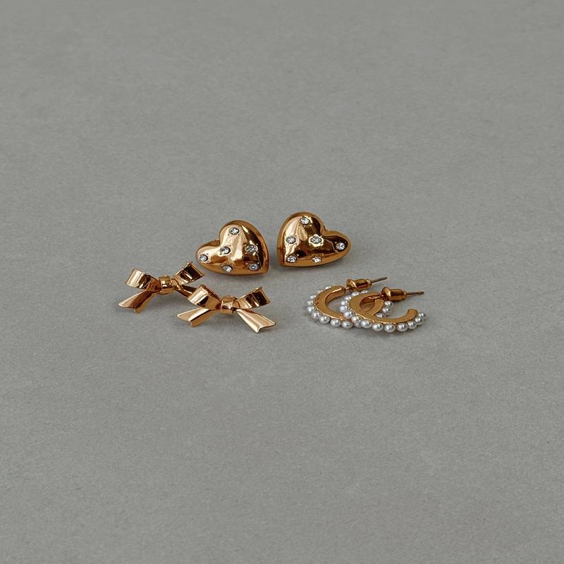 Bows & Hearts Earring Pack Gold