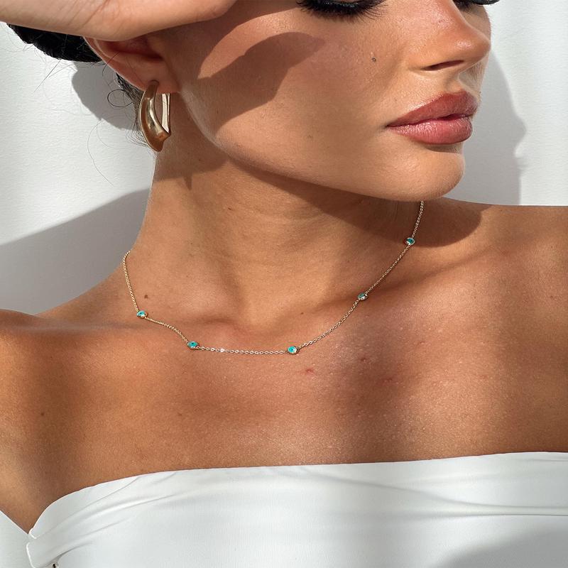 Josue Gem Necklace Gold