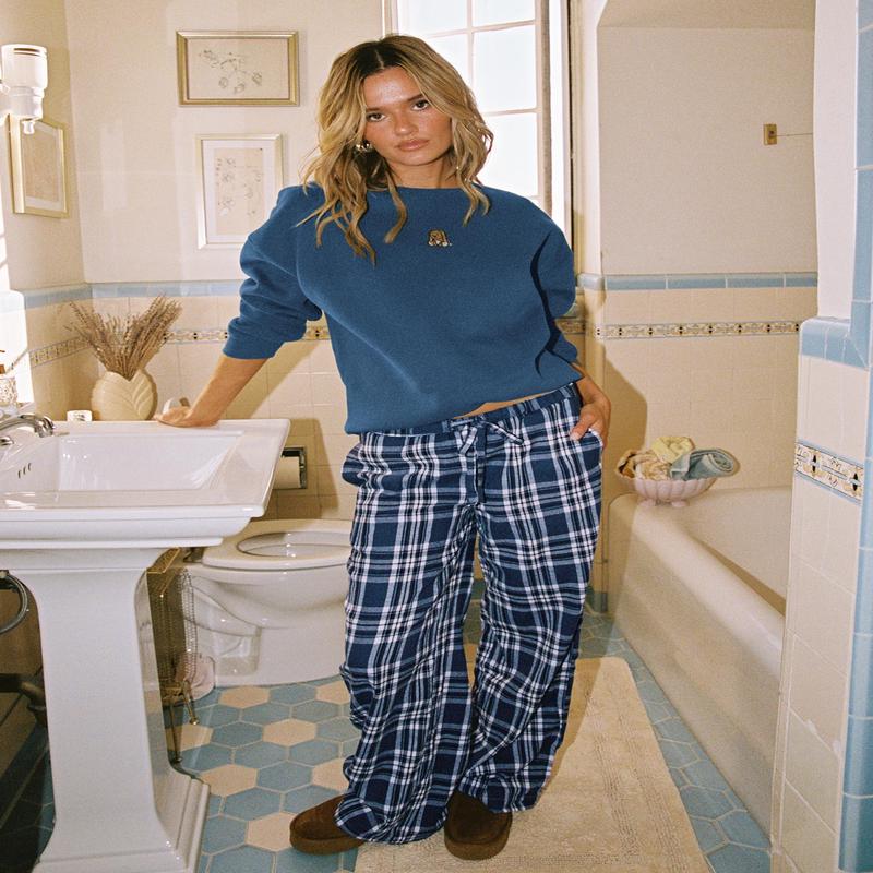 In The Morning Sleep Pant Blue Check