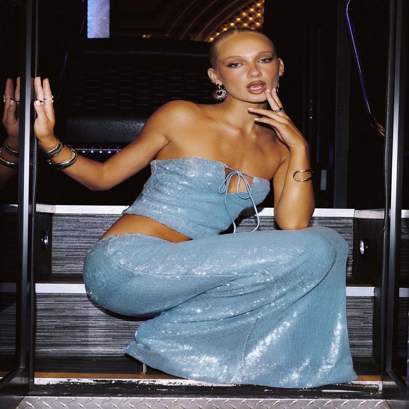 Kalokairi Keyhole Tube Top Blue