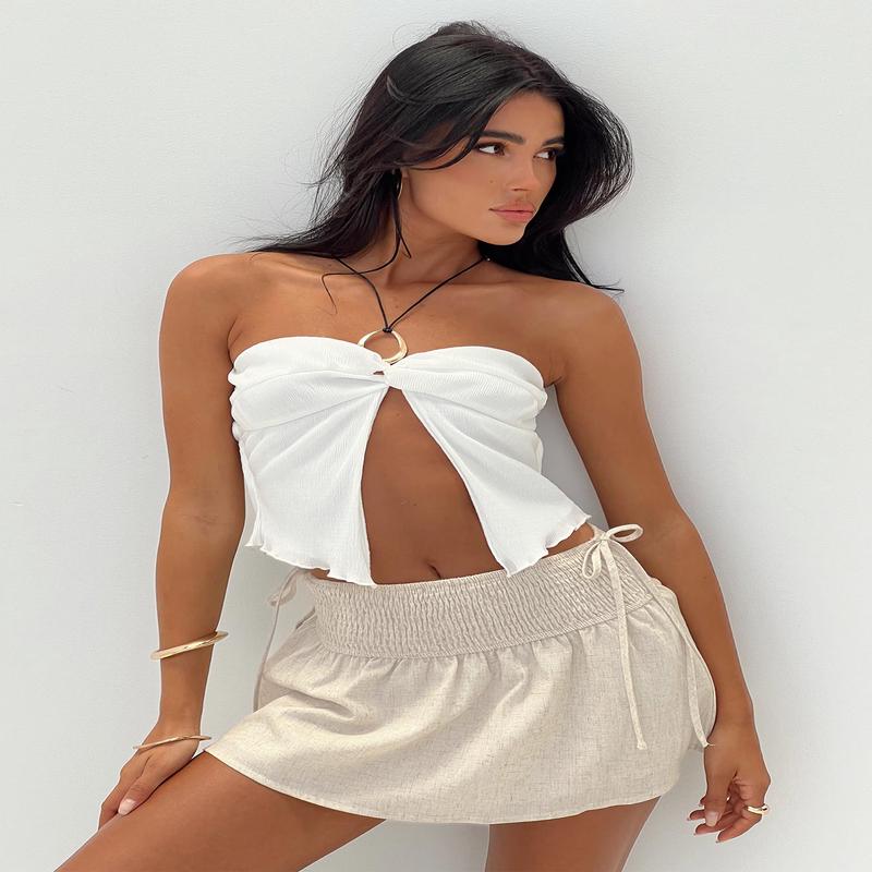 Lose It Strapless Top White