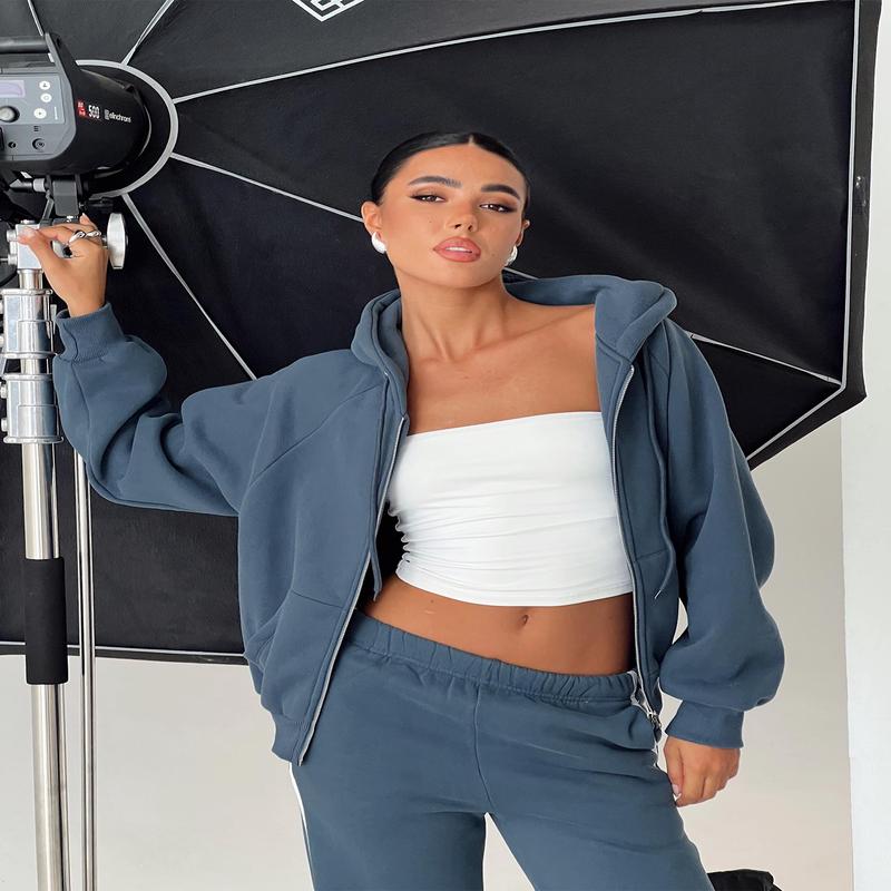 Skiller Zip Up Hooded Sweater Navy