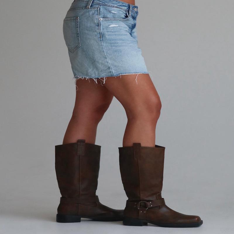 Wrecked Western Boots Brown