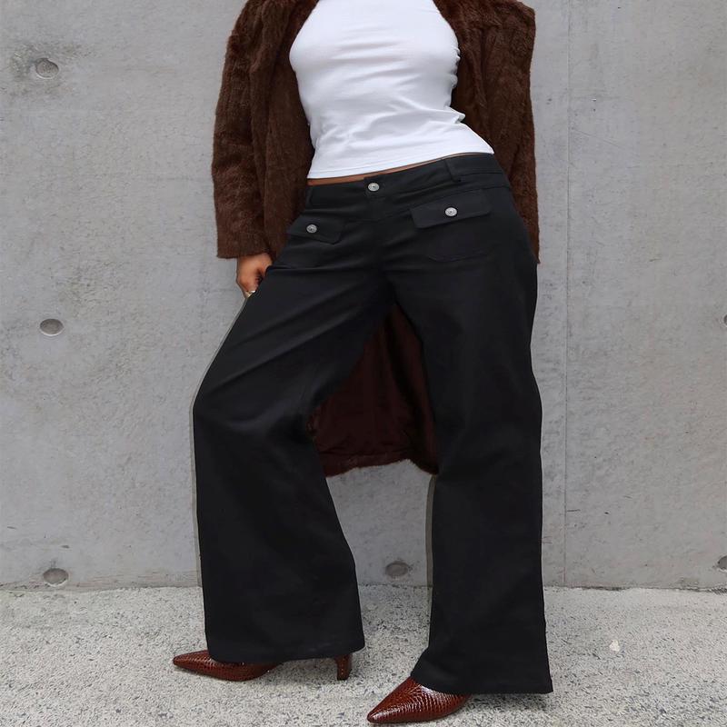 Benicale Low Rise Cargo Pants Black