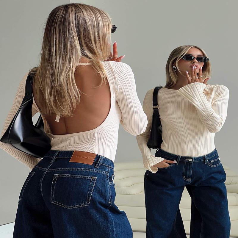 Mayok Long Sleeve Bodysuit Beige