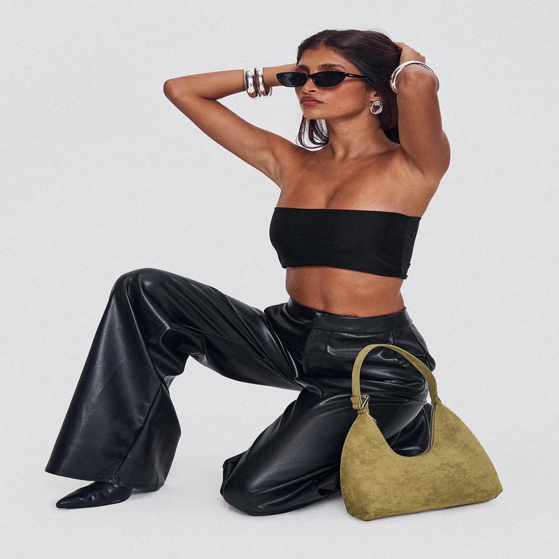 Tempted Faux Leather Pant Black