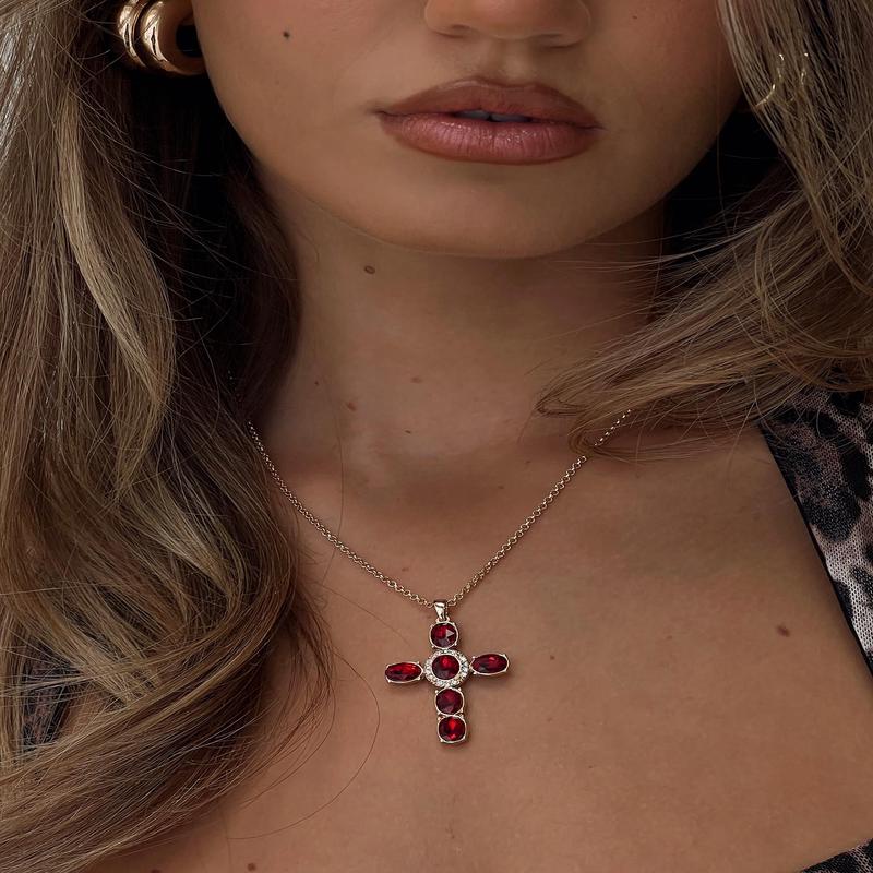 Jacintha Necklace Gold / Red