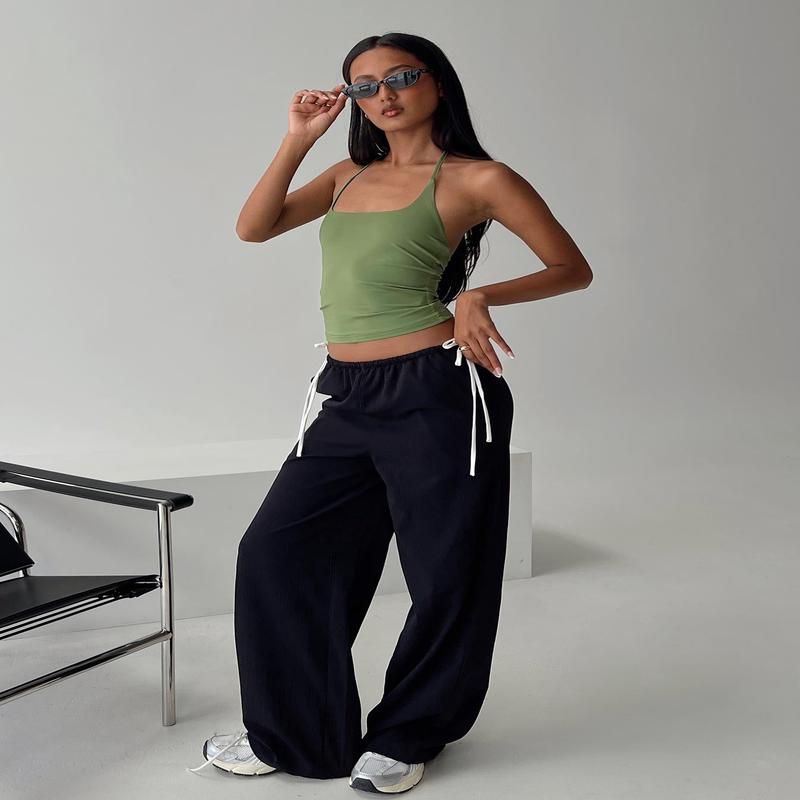 Sweet As Sugar Bow Pants Black / White