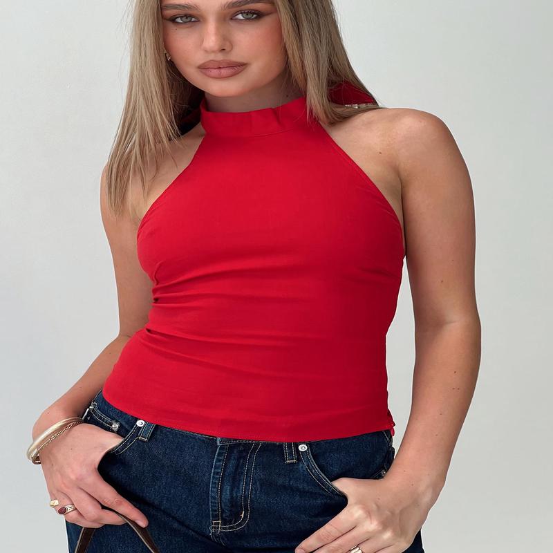 Merril Halter Top Red