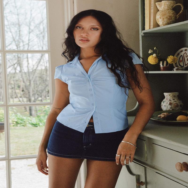 Arianwyn Short Sleeve Shirt Blue